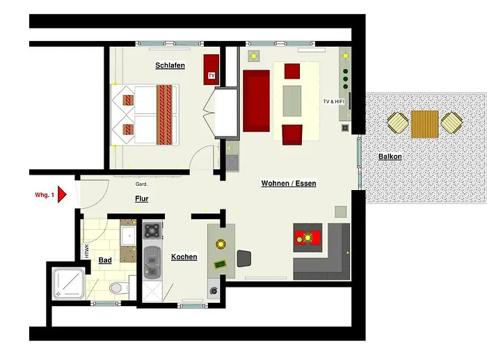 Apartamento Geele Hus 1 Büsum